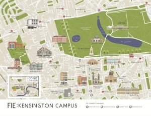 Illustrated FIE Campus Map - Bek Cruddace Illustration