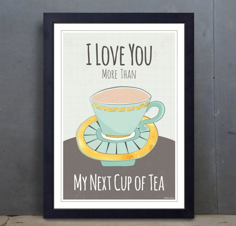 Tea cup print