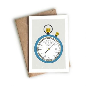 stopwatch greeting card