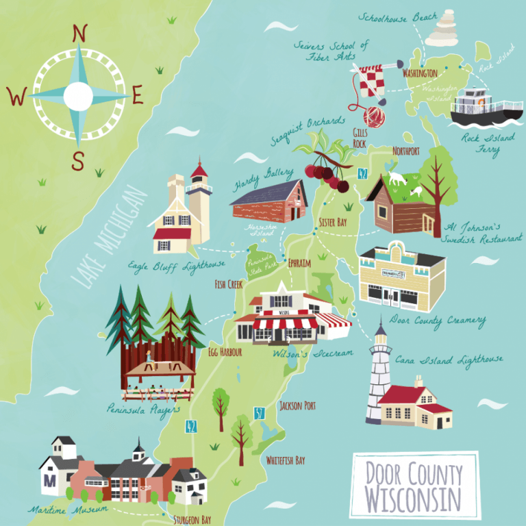 Lands End marketing map - Bek Cruddace Illustration