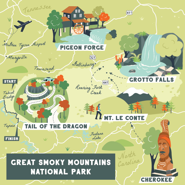 Great smoky Mountains national Park Map