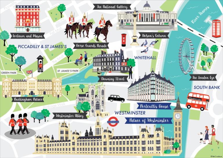 Westminster Map - Bek Cruddace Illustration